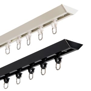 V-Shape Ultra-Thin Curtain Track – For Inward-Opening Windows | Compatible with Wave Curtains | 1.2cm Ultra-Narrow Design